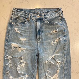 American Eagle Outfitters Blue Boyfriend Jeans Distressed